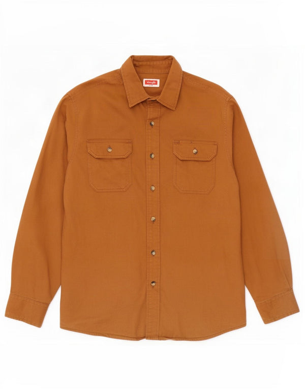Chemise Homme Wrangler Coton Marron Moyen