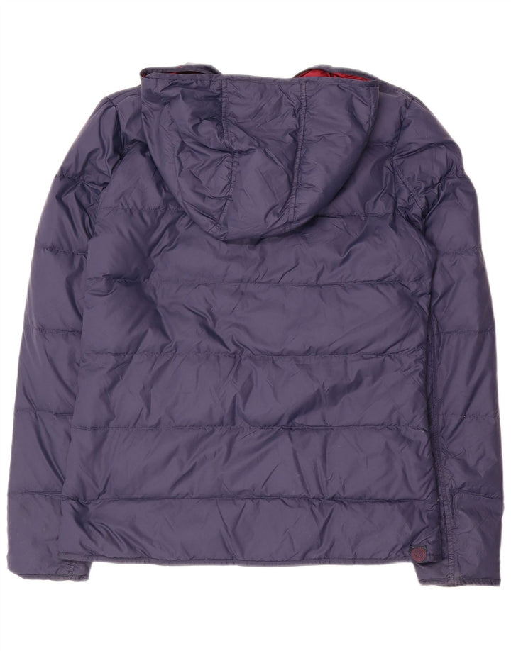 FAT FACE Veste matelassée à capuche pour femme UK 10 Small Bleu marine Nylon
