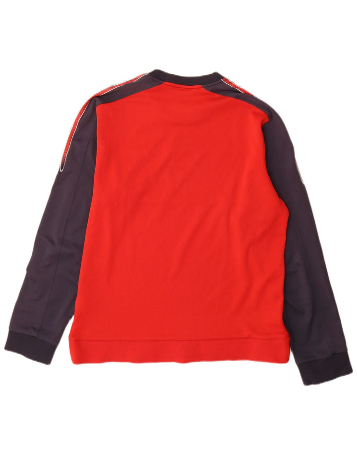 Sergio Tacchini Sweat-shirt graphique pour hommes, grand color block rouge
