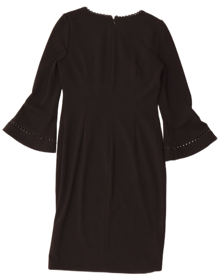CALVIN KLEIN Robe fourreau à manches 3/4 pour femme US 8 Medium Noir Polyester