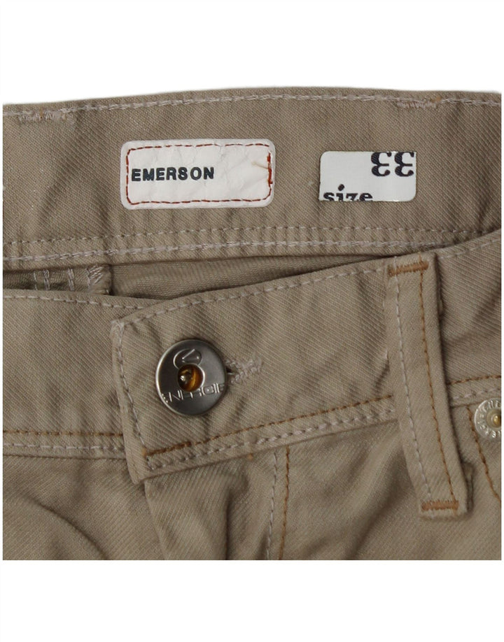 ENERGIE Pantalon décontracté droit Emerson W33 L32 en coton beige pour homme