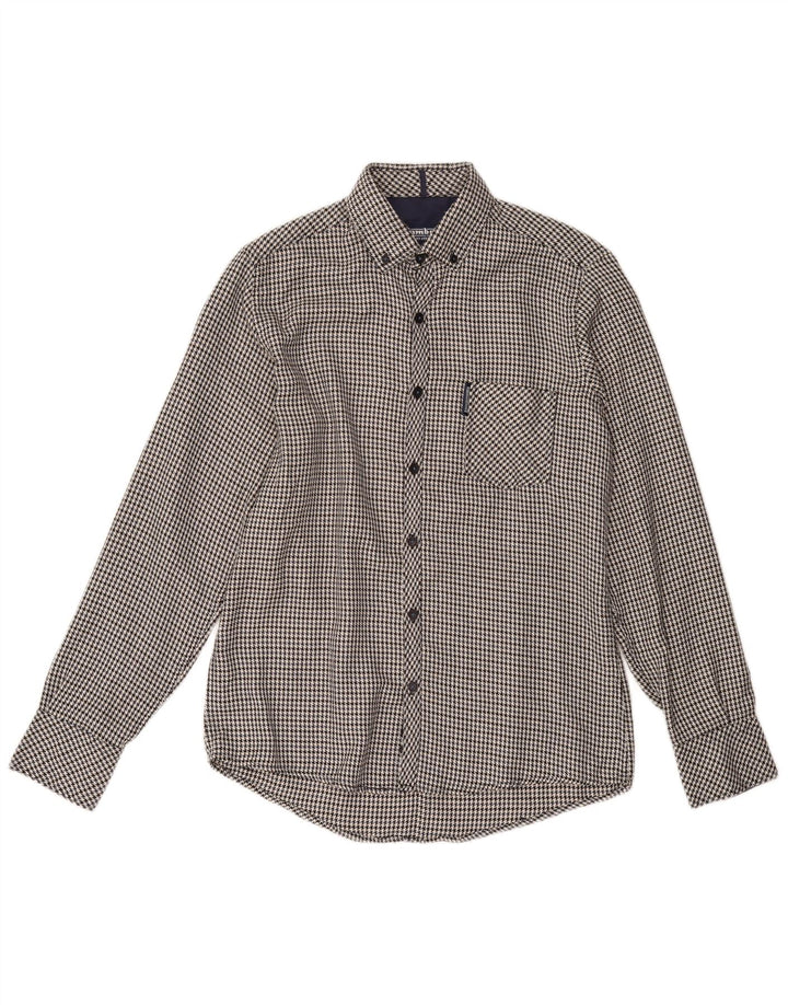 LAMBRETTA Chemise Flanelle Homme Petit Noir Pied-de-Poule Coton