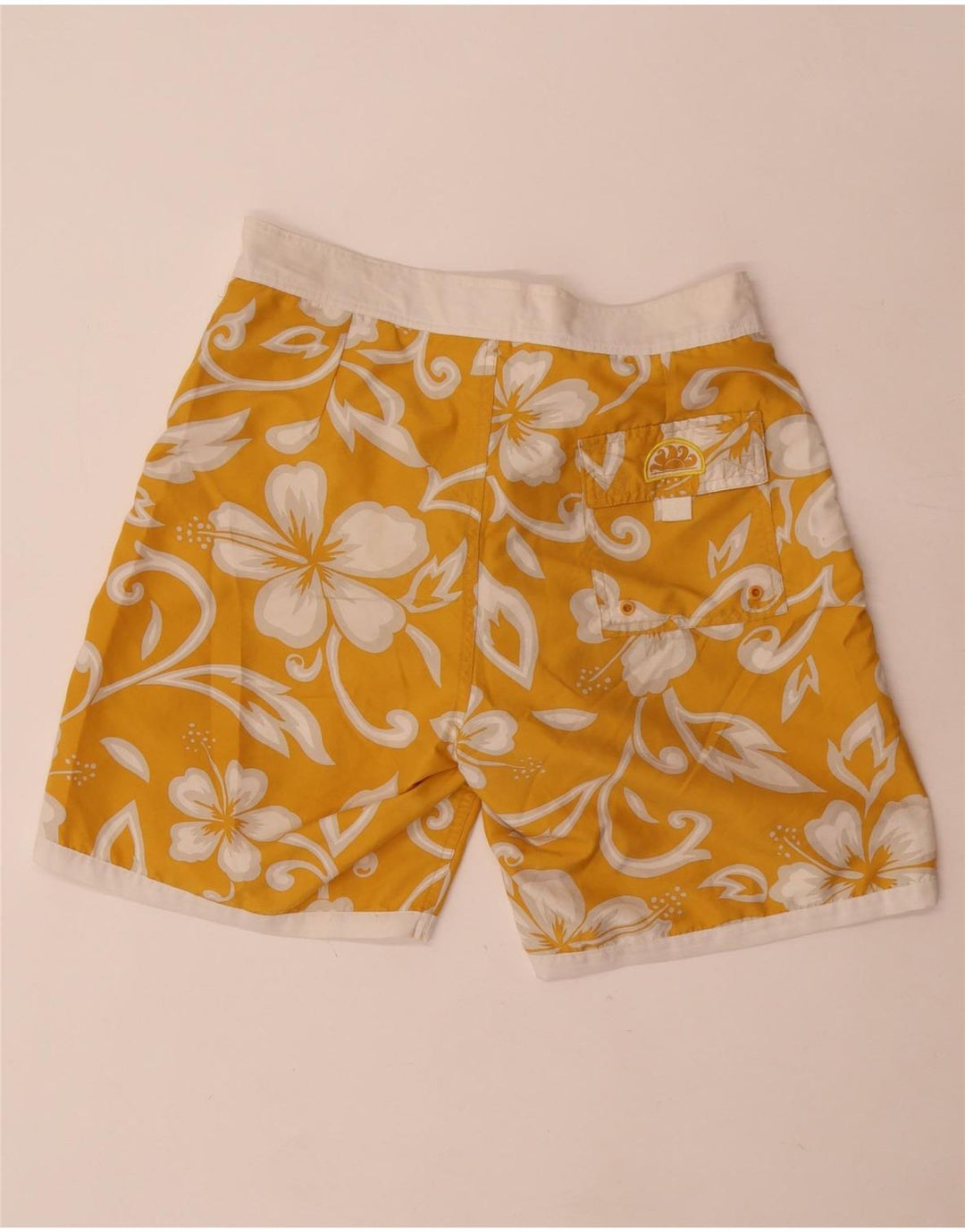 Sundek Short de Bain Homme IT 48 Polyester Floral Jaune Moyen
