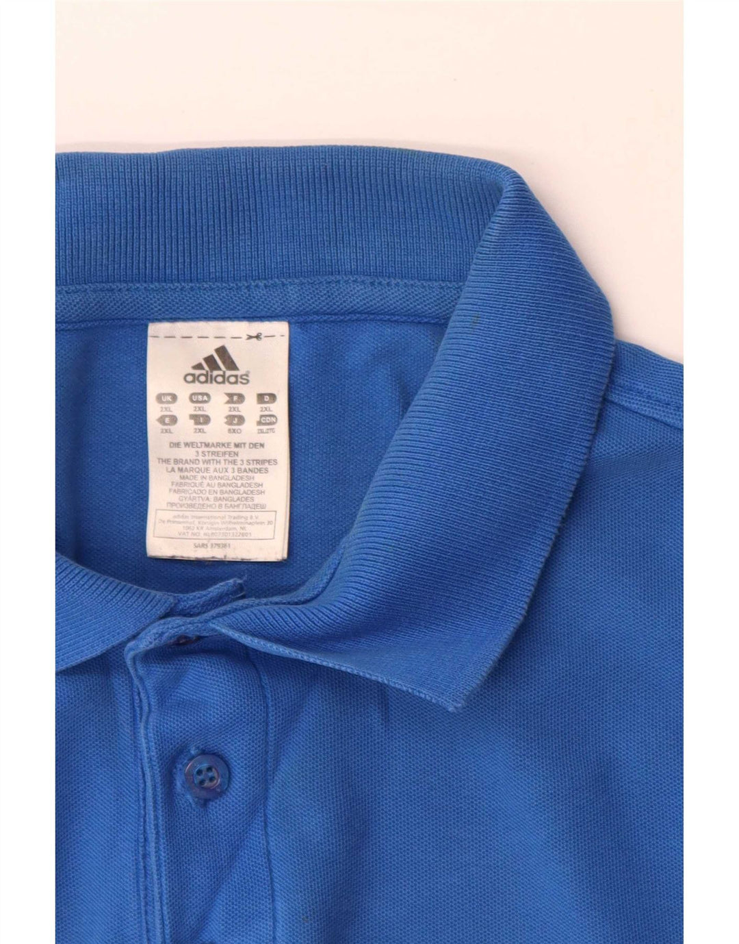 Adidas Polo Homme 2XL Bleu Coton