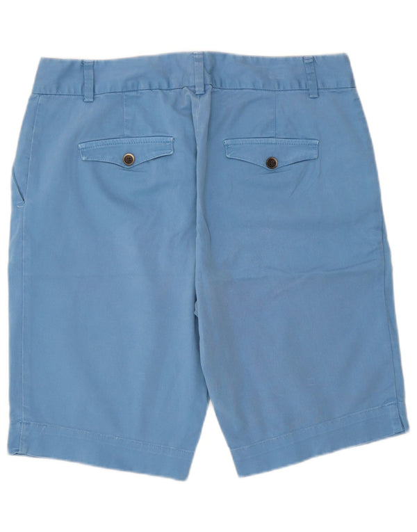 Zara Short Chino Femme Large W30 Bleu Coton