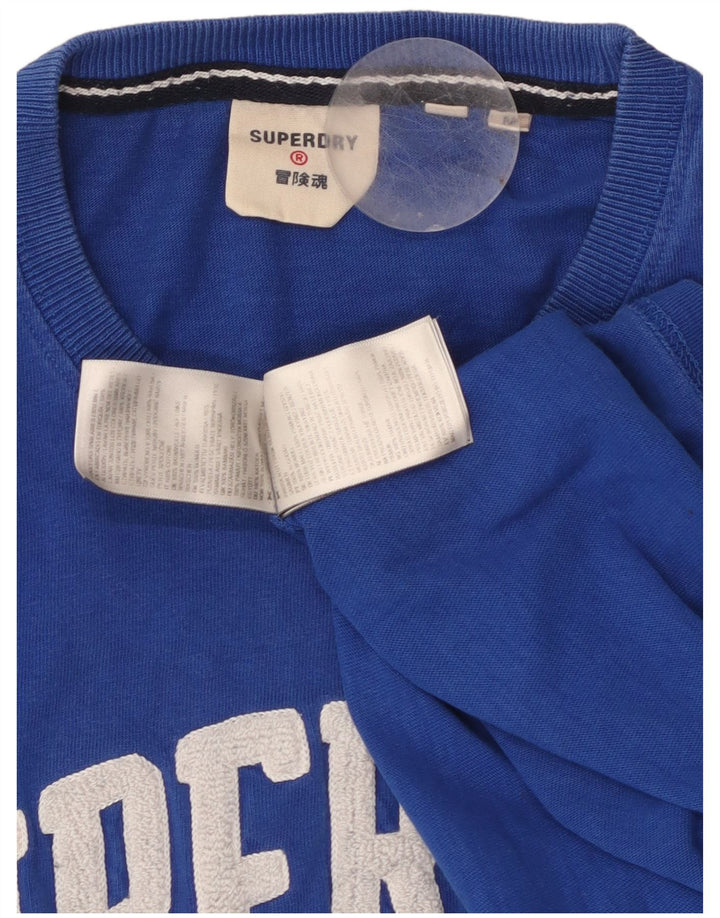 SUPERDRY T-Shirt Graphique Homme Bleu Moyen Coton