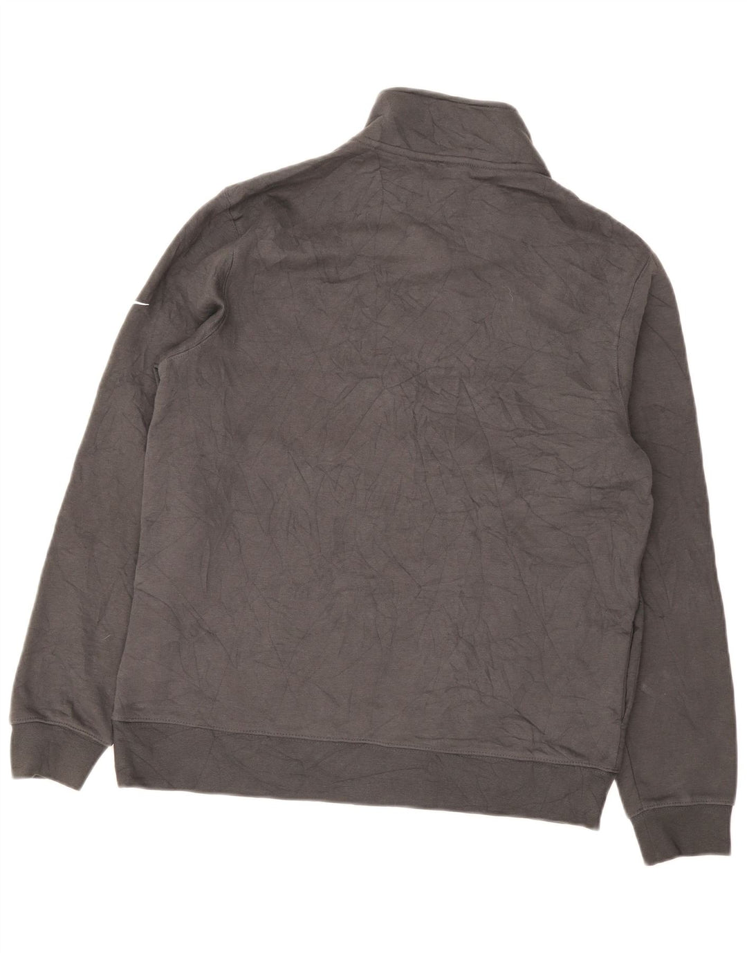 Nike Sweat-shirt à col zippé pour homme en coton gris Taille L