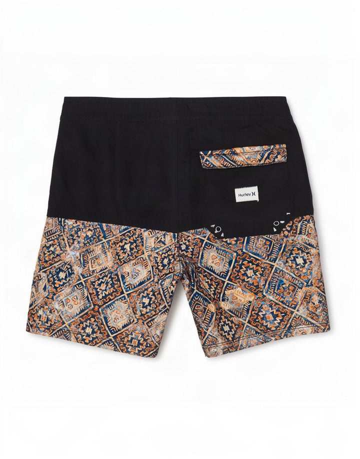 Hurley Short de Bain Homme Petit Noir Géométrique Polyester
