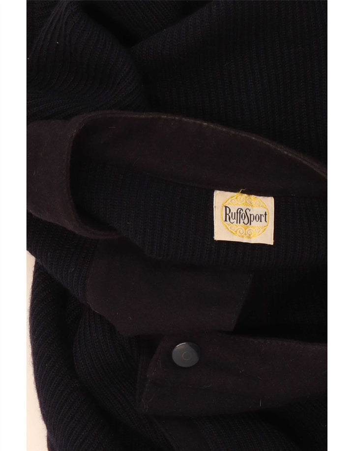Ruffo Cardigan Pull XL Bleu Marine Homme