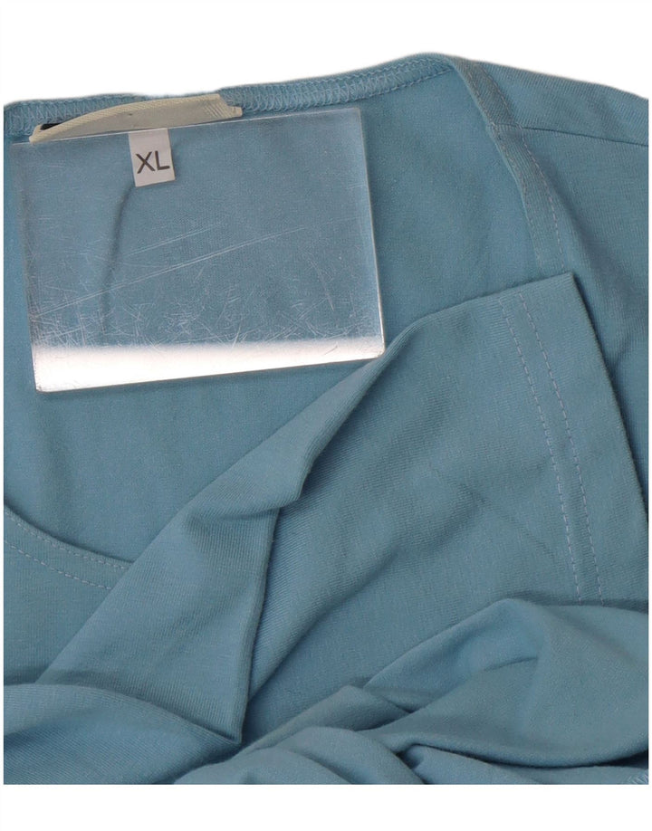 Asics Haut Femme Manches 3/4 UK 18 XL Bleu Coton