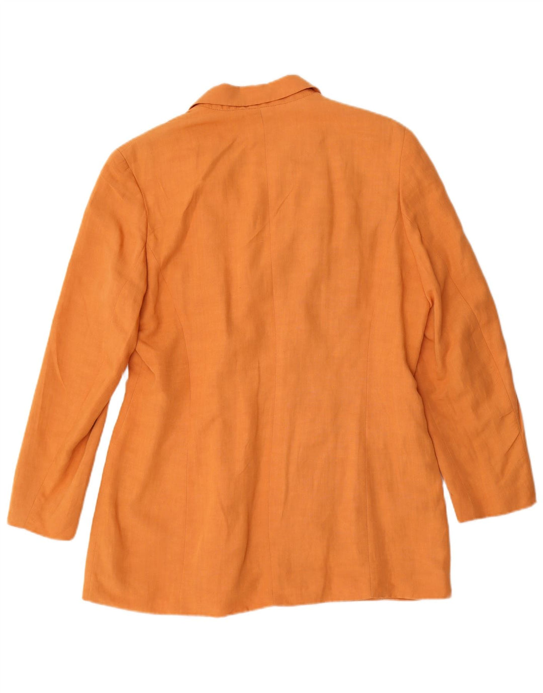 vintage Femme Double Breasted Blazer Veste UK 16 Grande Viscose Orange