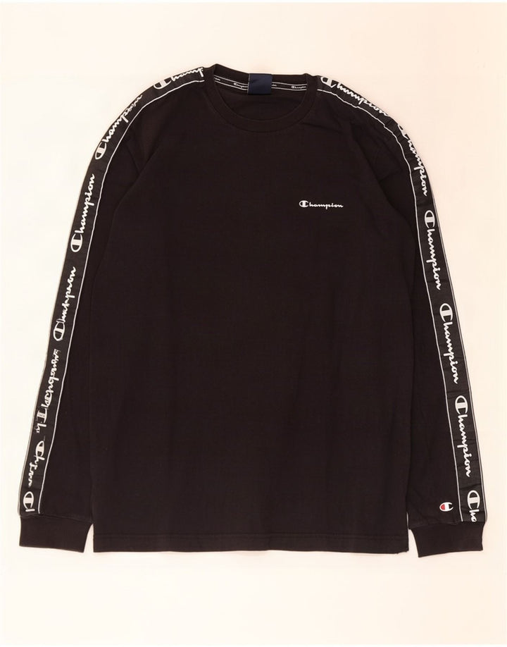 Champion Haut graphique à manches longues pour homme en coton noir Taille L