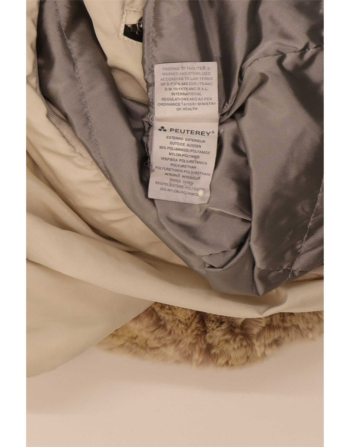 PEUTEREY Doudoune Femme IT 40 Beige Moyen Polyamide