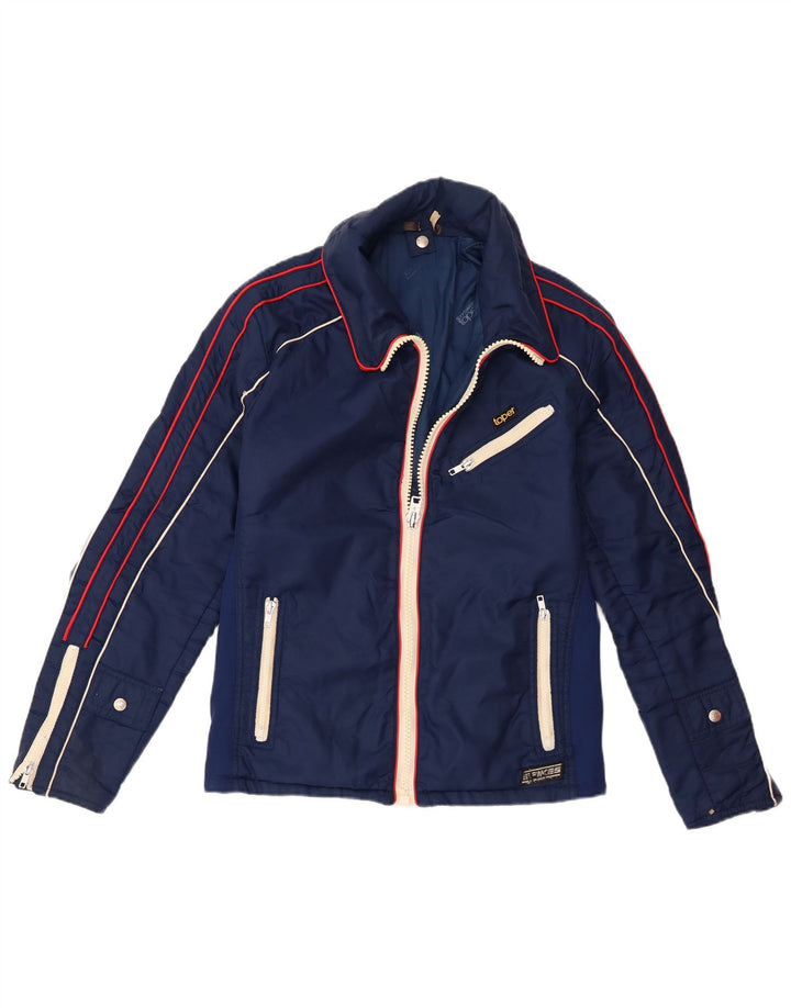 McGregor Veste coupe-vent pour femme UK 12 Bleu marine moyen Colourblock