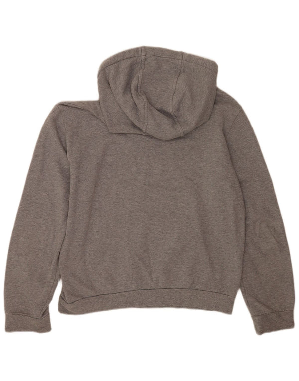 Emporio Armani Pull à capuche graphique XL en coton moucheté gris pour homme