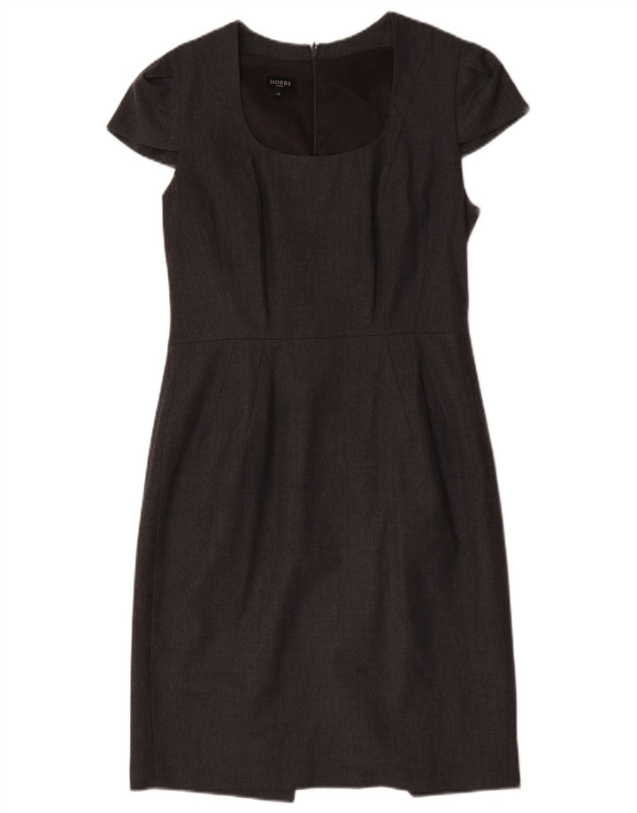 Hobbs Robe fourreau pour femme UK 42 laine gris moyen