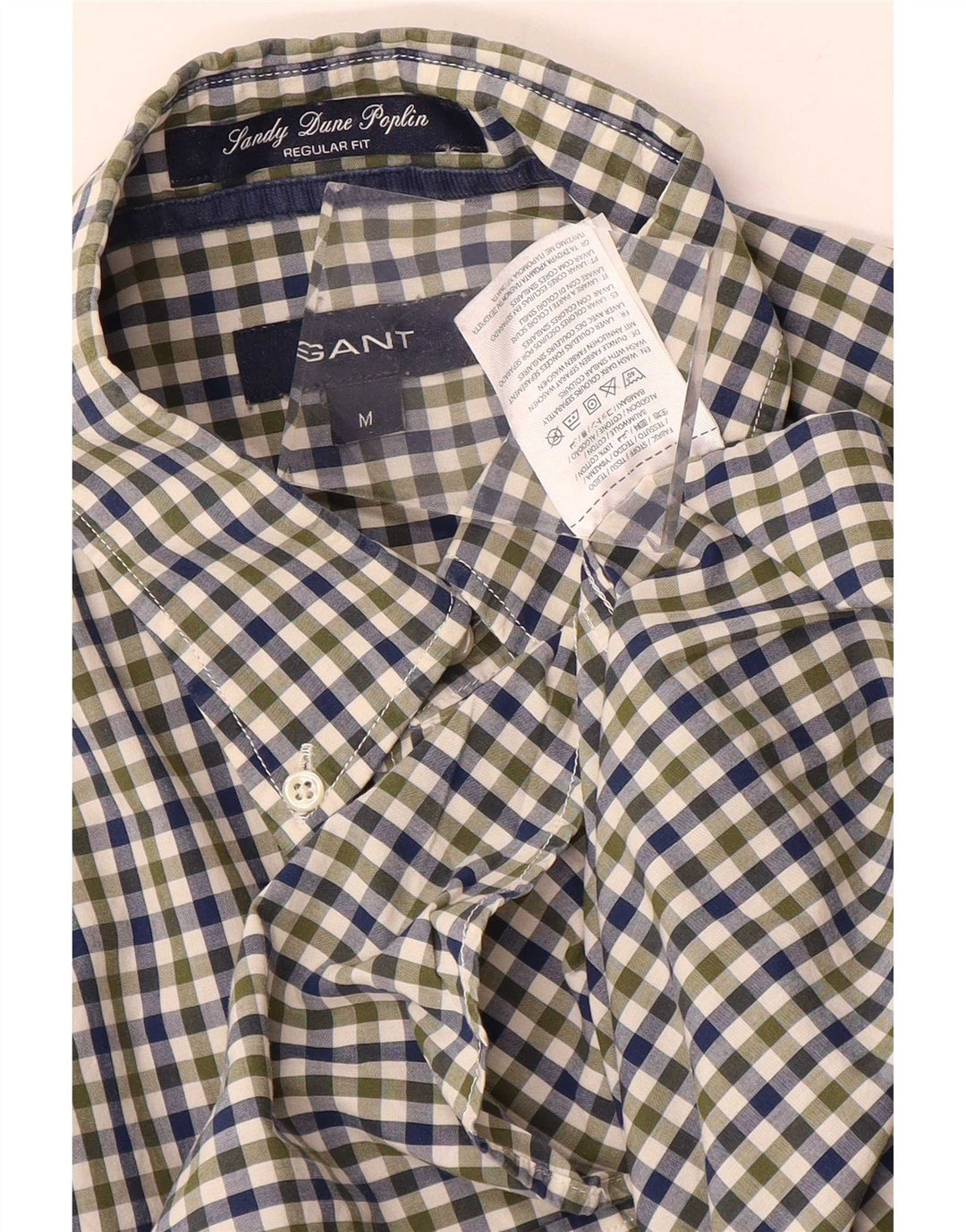 Gant Chemise Regular Fit Homme Vert Moyen Vichy Coton
