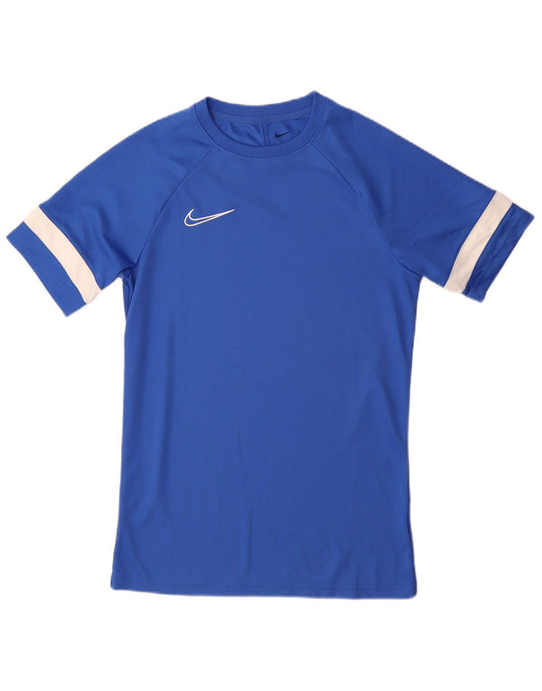Nike Hommes Dri Fit T-Shirt Haut Petit Bleu Colorblock