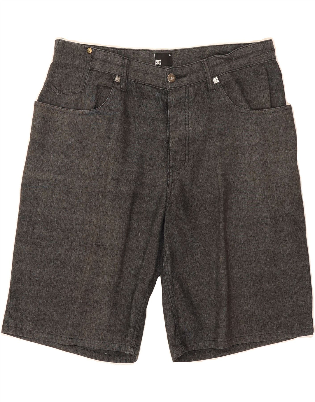 DC Mens Casual Shorts W34 Large Grey Cotton Vintage DC and Second-Hand DC from Messina Hembry 