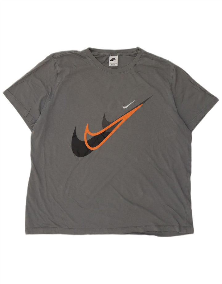 Nike T-shirt graphique pour homme 2XL Gris Coton