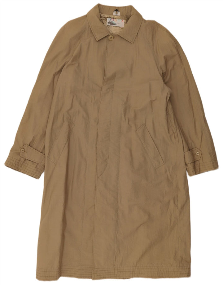 vintage Mens Overcoat UK 38 Coton Beige Moyen