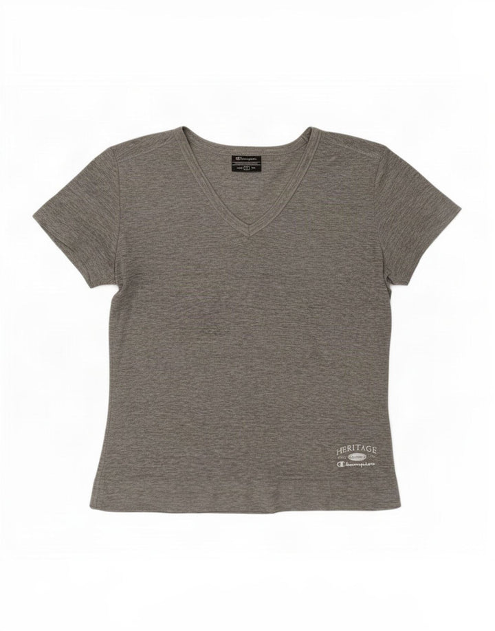 Champion T-Shirt Femme UK 12 Gris Moyen