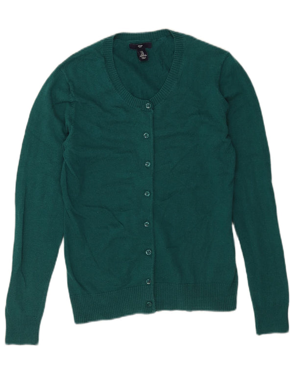 Gap Cardigan Femme Pull UK 12 Coton Vert Moyen