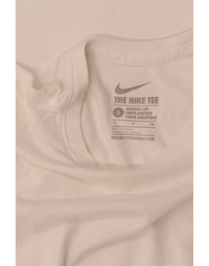 Nike T-shirt coupe athlétique pour homme, petit, blanc