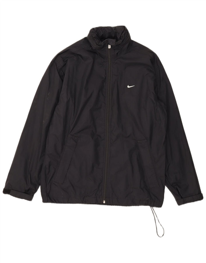 Nike Veste de pluie à capuche pour homme UK 36/38 Petit nylon noir