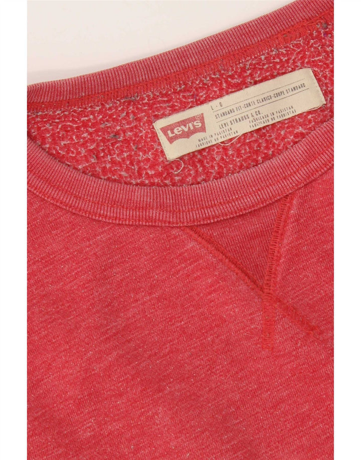 Levi's Sweat-Shirt Coupe Standard Homme Rouge Large