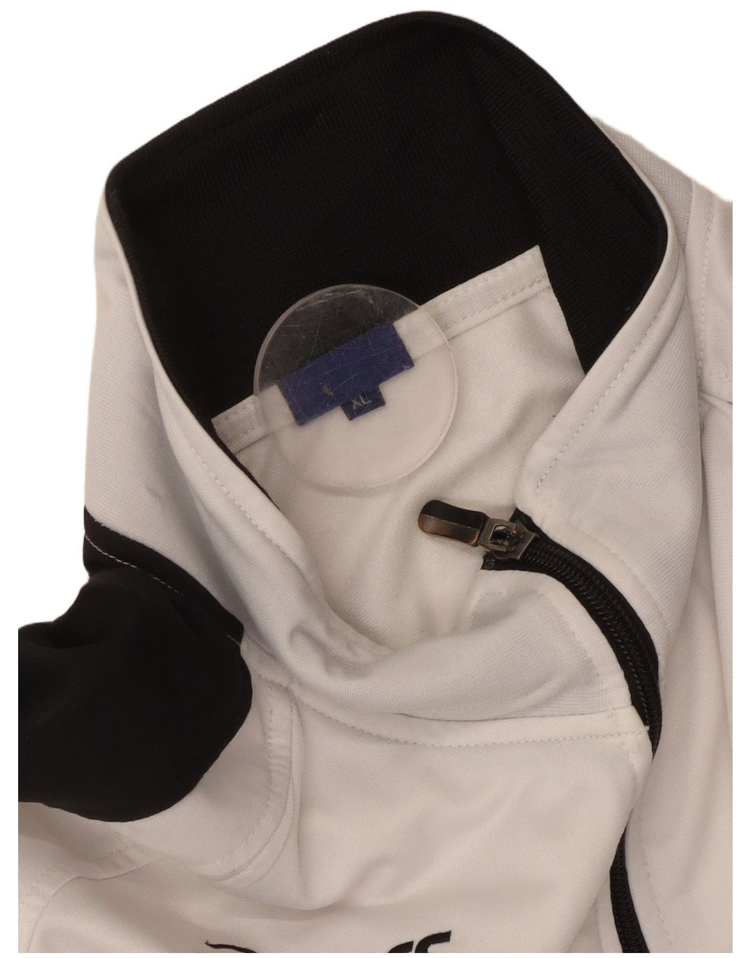 Asics Veste de survêtement graphique pour femme UK 18 XL Blanc Colourblock