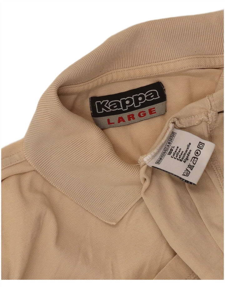 Kappa Polo Homme Large Beige Coton