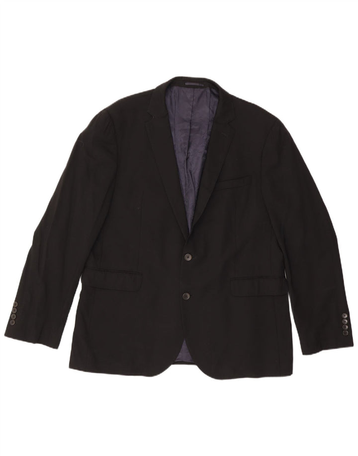 John Lewis Veste blazer à 2 boutons pour homme Coupe ajustée UK 44 2XL Laine noire