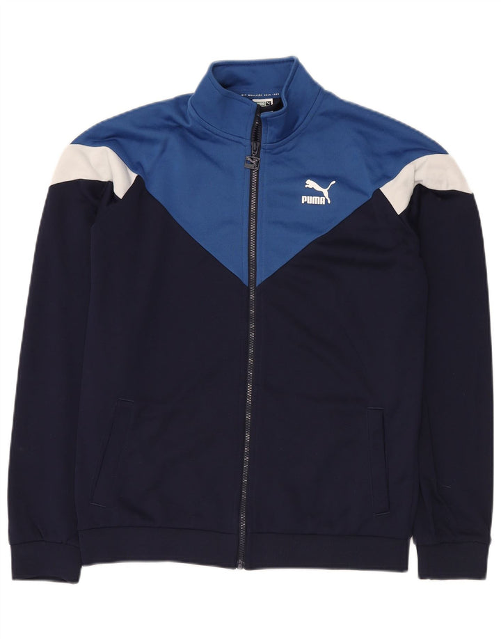 PUMA Veste de Survêtement Garçon 15-16 ans Bleu Marine Colorblock Polyester