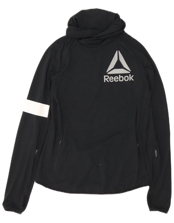 Reebok Veste de survêtement pour femme UK 12/14 Noir moyen Colourblock