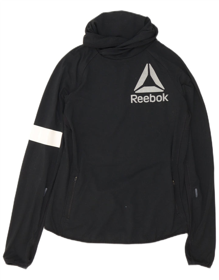 Reebok Veste de survêtement pour femme UK 12/14 Noir moyen Colourblock