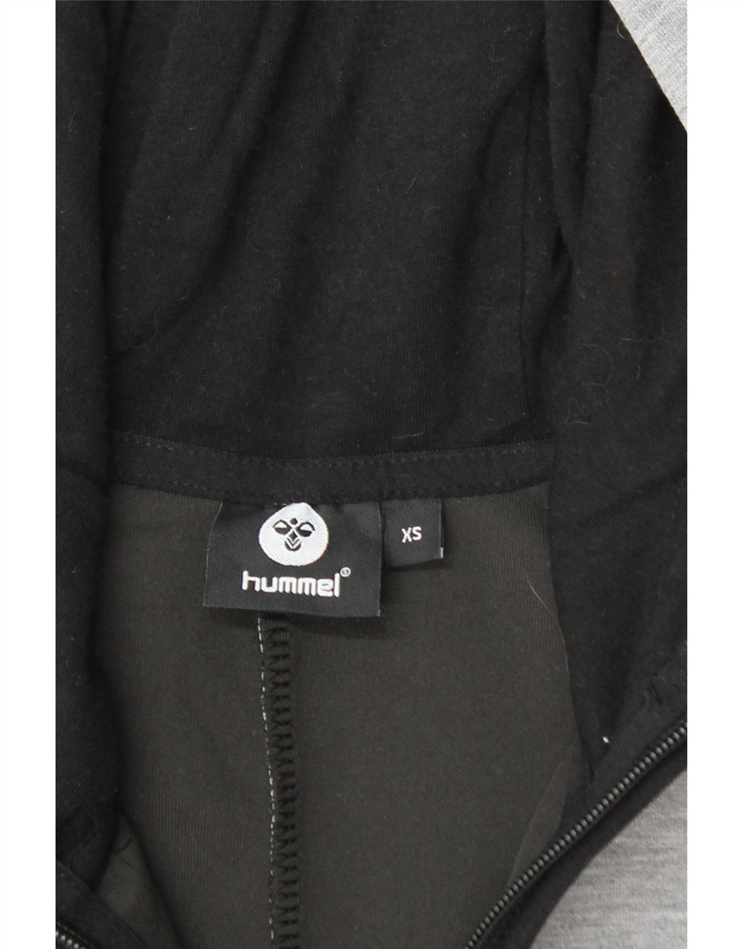 HUMMEL Mens Graphic Zip Hoodie Sweater XS Grey Polyester