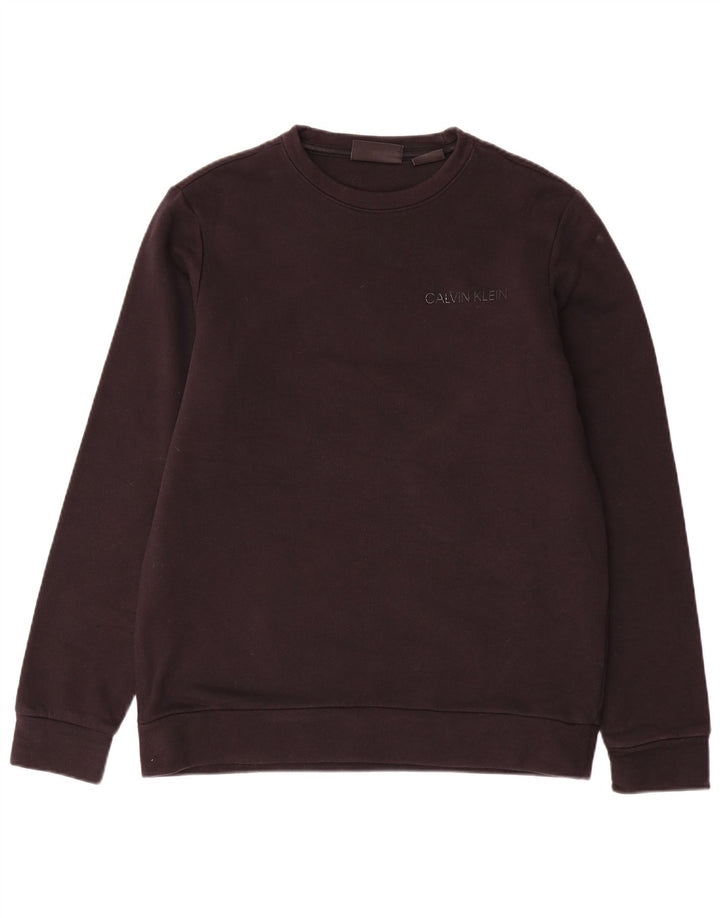 CALVIN KLEIN Sweat-shirt Performance pour femme UK 14 Marron moyen
