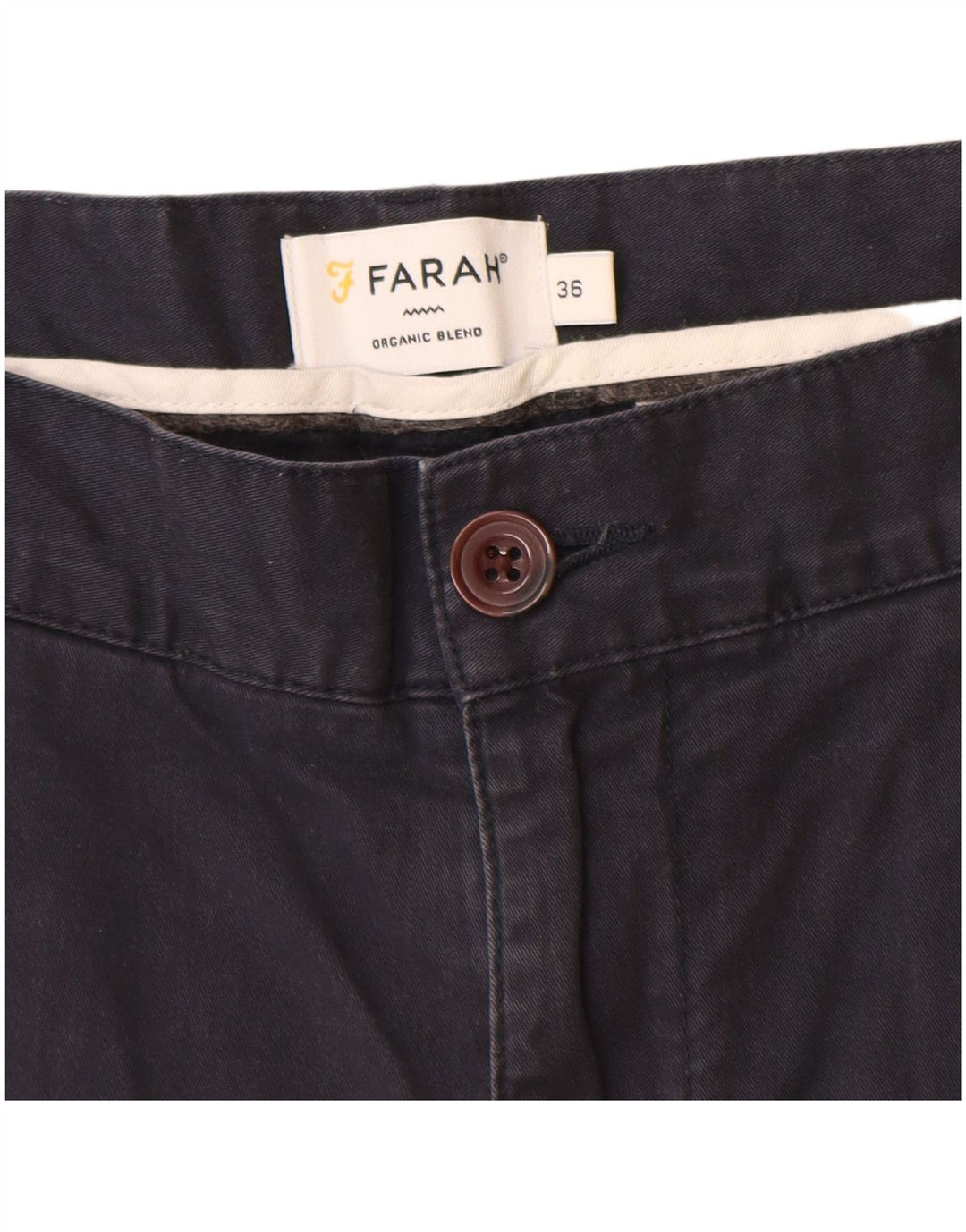 Farah Short Chino Homme W36 Large Bleu Marine Coton
