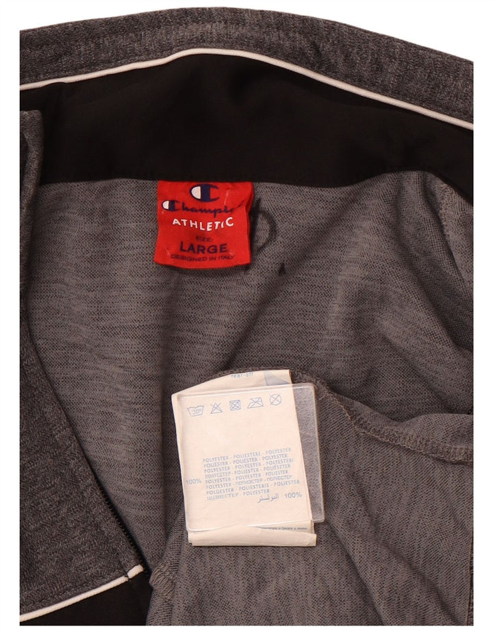CHAMPION Veste de Survêtement Homme Grand Gris Colorblock Polyester