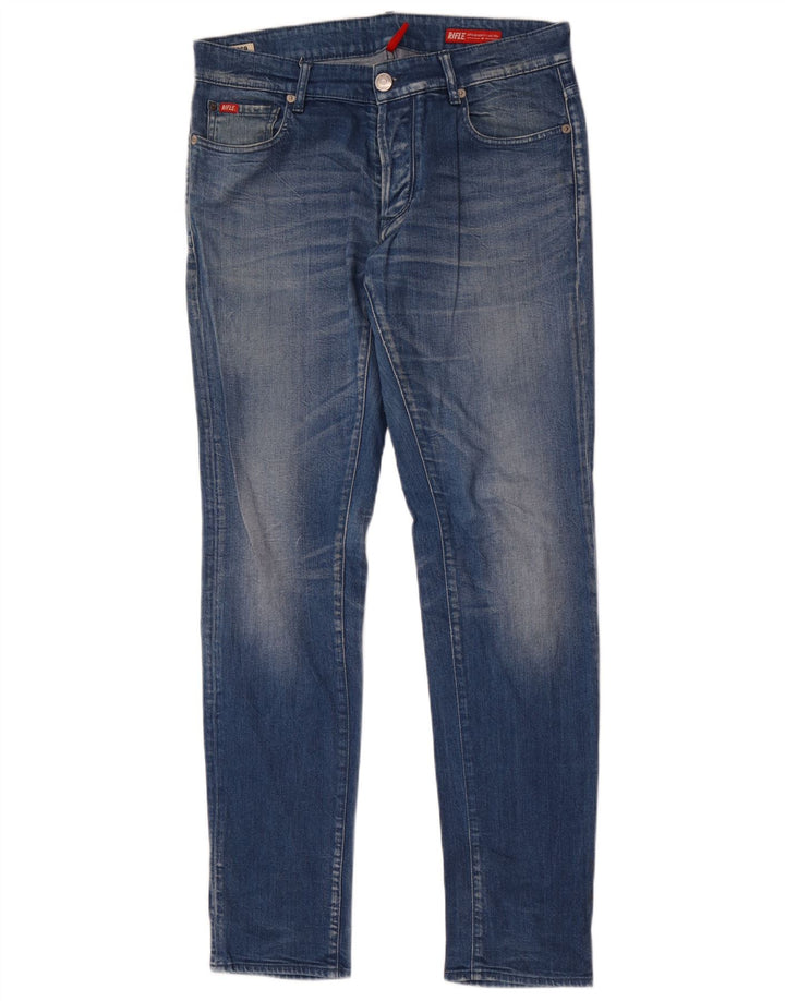 Rifle Jean slim vieilli pour homme W32 L34 en coton bleu