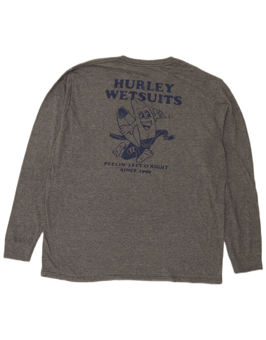 Hurley Haut graphique à manches longues pour homme en coton moucheté gris grand