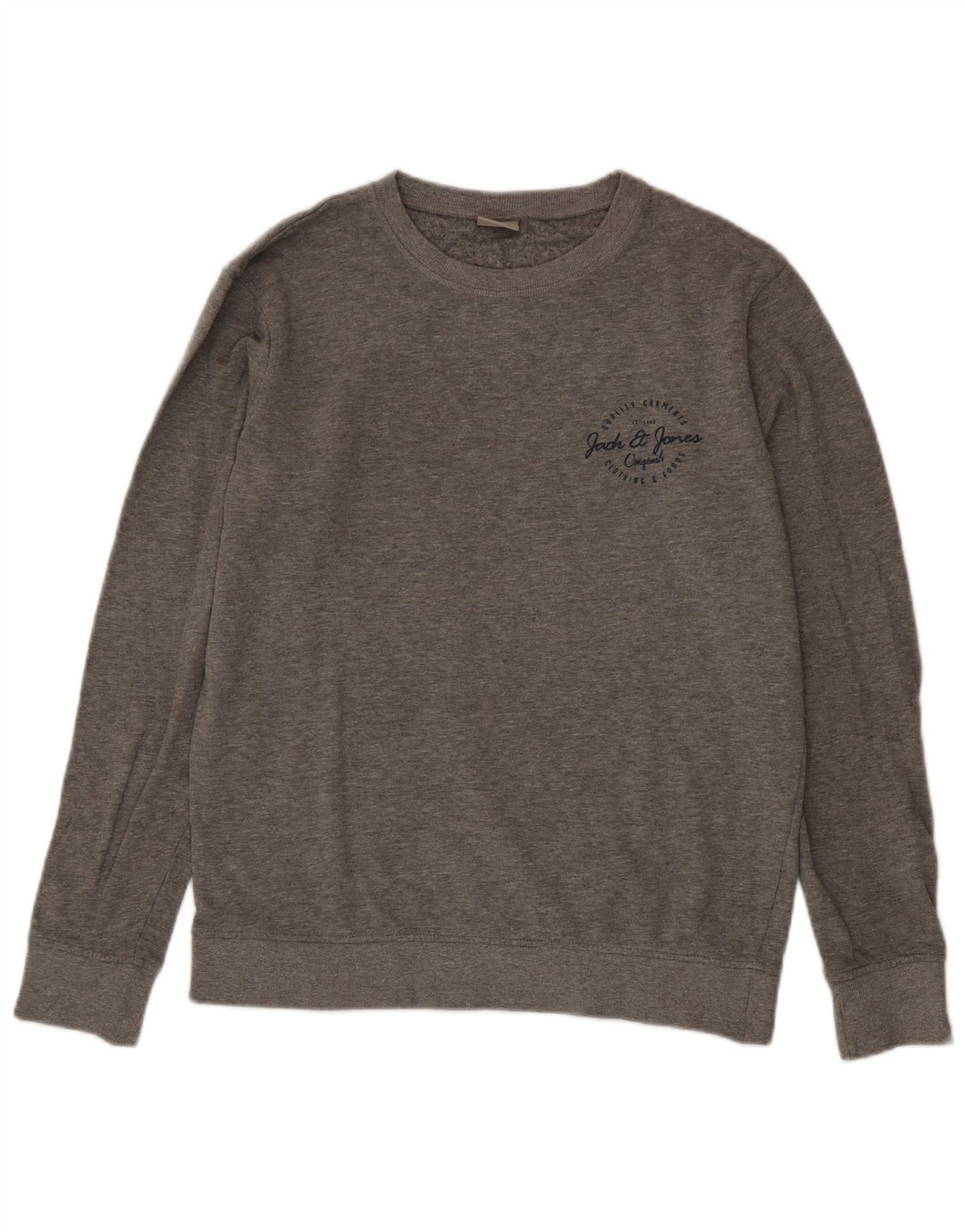 Jack & Jones Sweat-Shirt Homme Gris Moyen Moucheté Coton