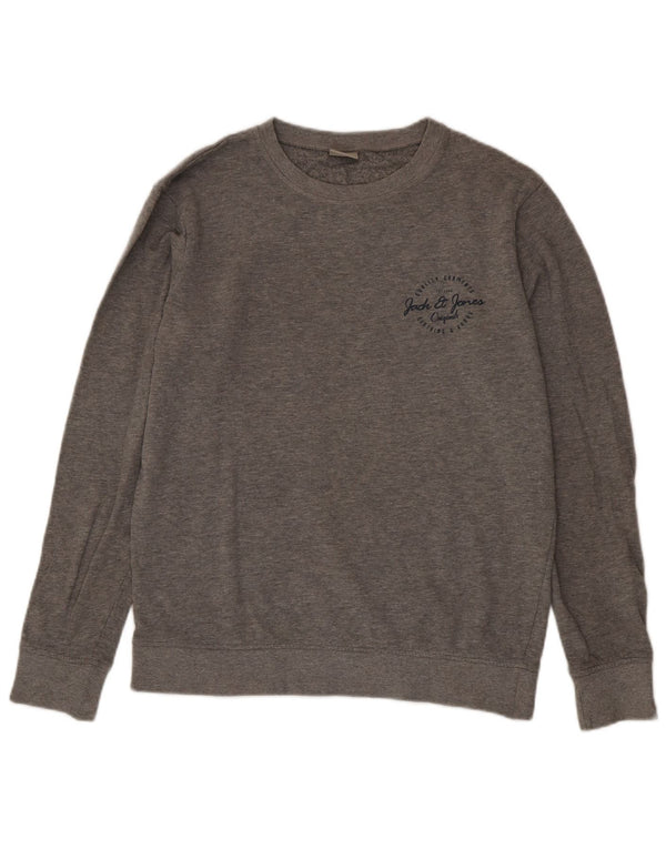 Jack & Jones Sweat-Shirt Homme Gris Moyen Moucheté Coton