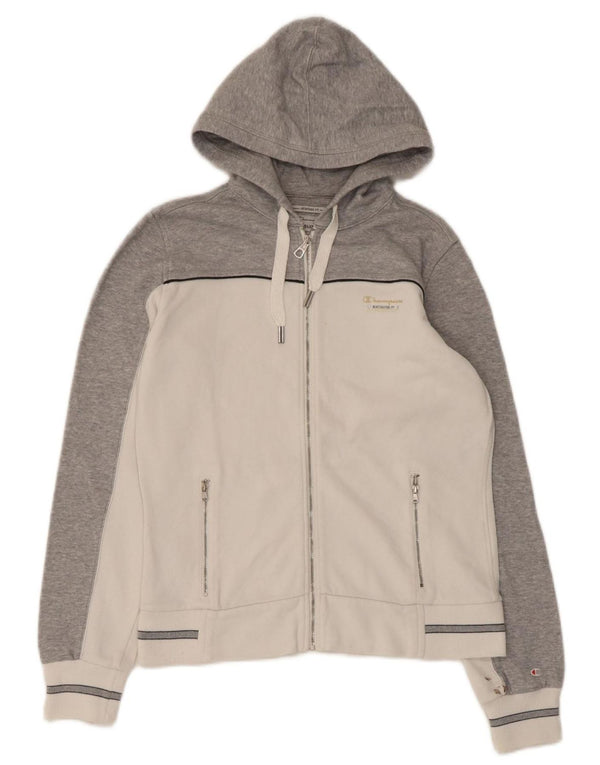 Champion Pull à capuche zippé Heritage Fit pour femme UK 14 Blanc moyen