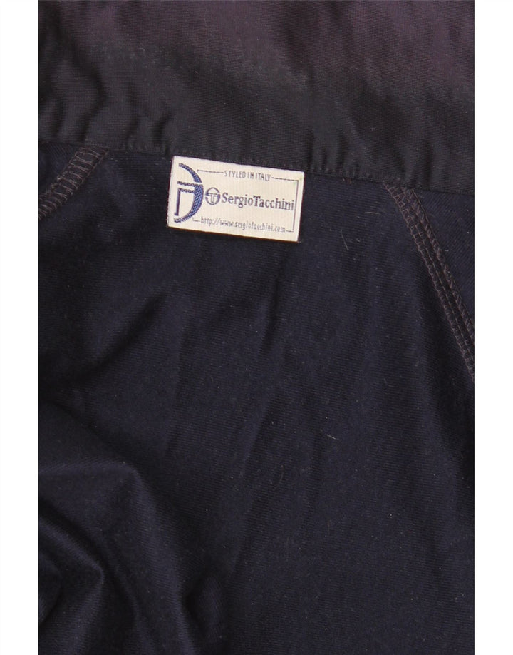 Sergio Tacchini Veste de survêtement graphique pour homme XL Bleu marine