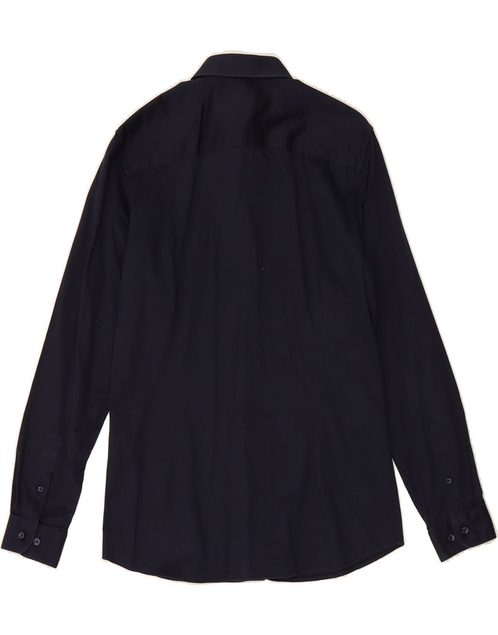 JACK & JONES Mens Shirt Medium Navy Blue Cotton Vintage Jack & Jones and Second-Hand Jack & Jones from Messina Hembry 