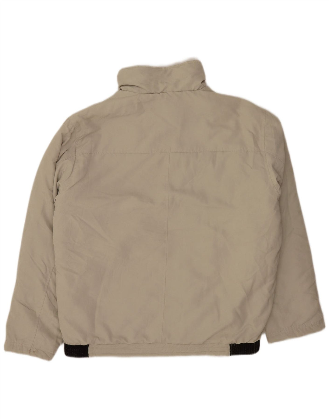 vintage Mens Bomber Jacket UK 42 XL Beige Colourblock Polyester