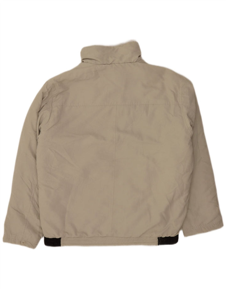 vintage Mens Bomber Jacket UK 42 XL Beige Colourblock Polyester