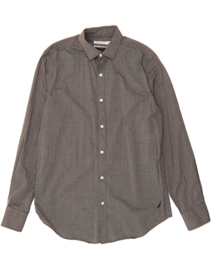 NAUTICA Mens Shirt Medium Grey Cotton Vintage Nautica and Second-Hand Nautica from Messina Hembry 